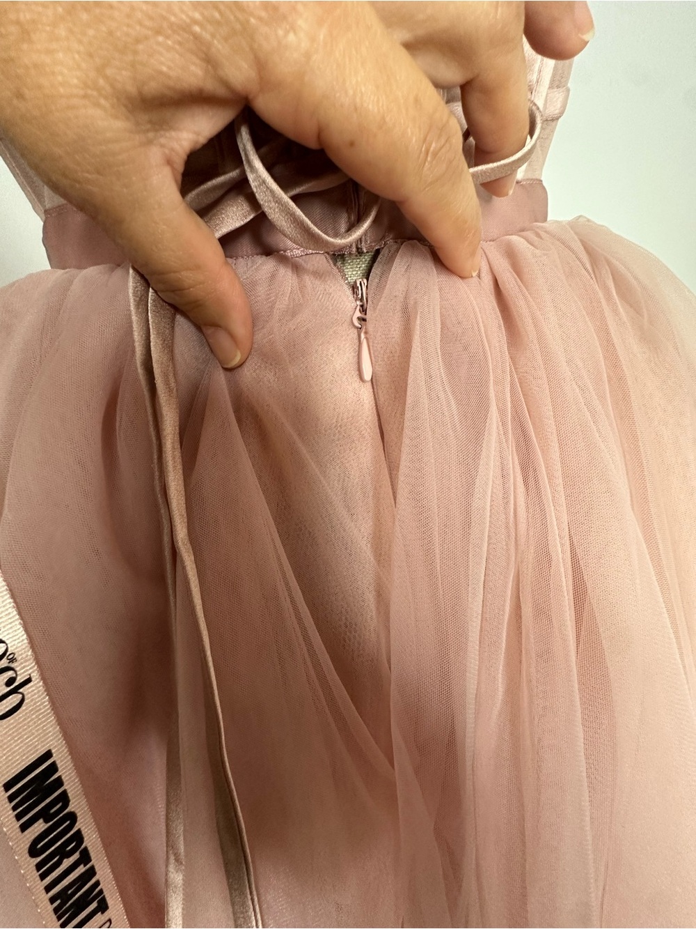 House of CB Darling French Rose Tulle Midi Dress, a strapless size small - Picture 6 of 15